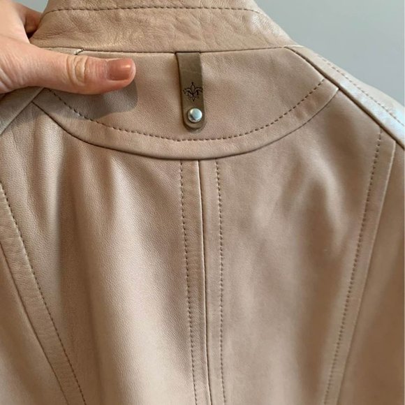 Mackage beige fitted leather jacket - Picture 5 of 6